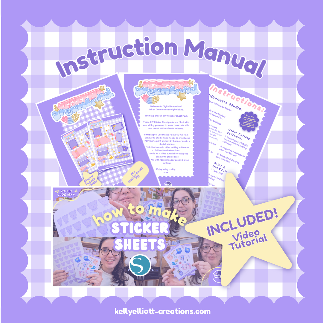 STARRY PURPLE LABELS - DIY Sticker Sheet Kit | Digital Download with Cut Files