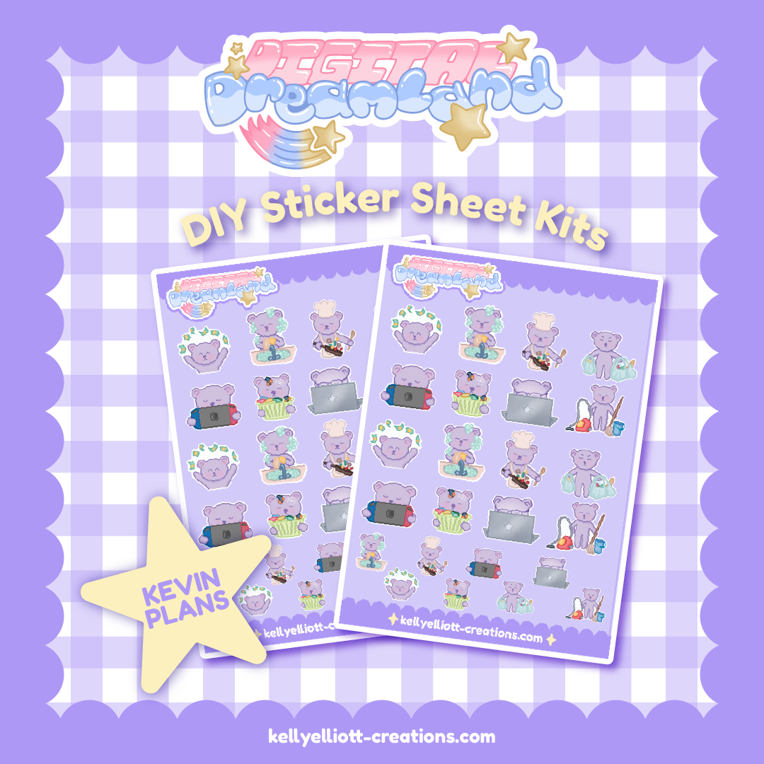 KEVIN PLANS - DIY Sticker Sheet Kit | Digital Download with Cut Files