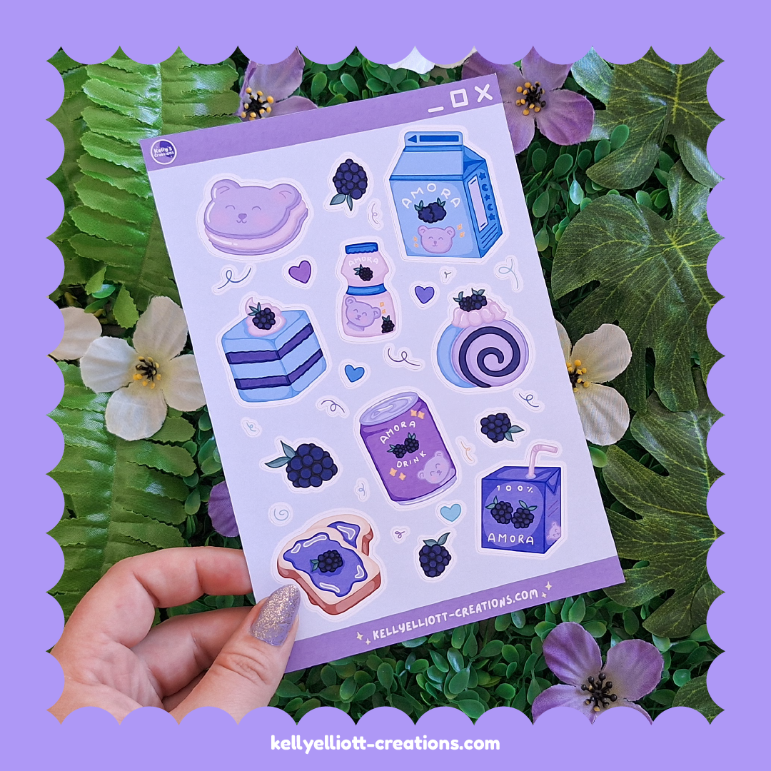 AMORA - DIY Sticker Sheet Kit | Digital Download with Cut Files