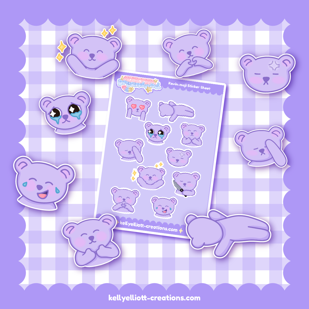 KEVIN-MOJI - DIY Sticker Sheet Kit | Digital Download with Cut Files
