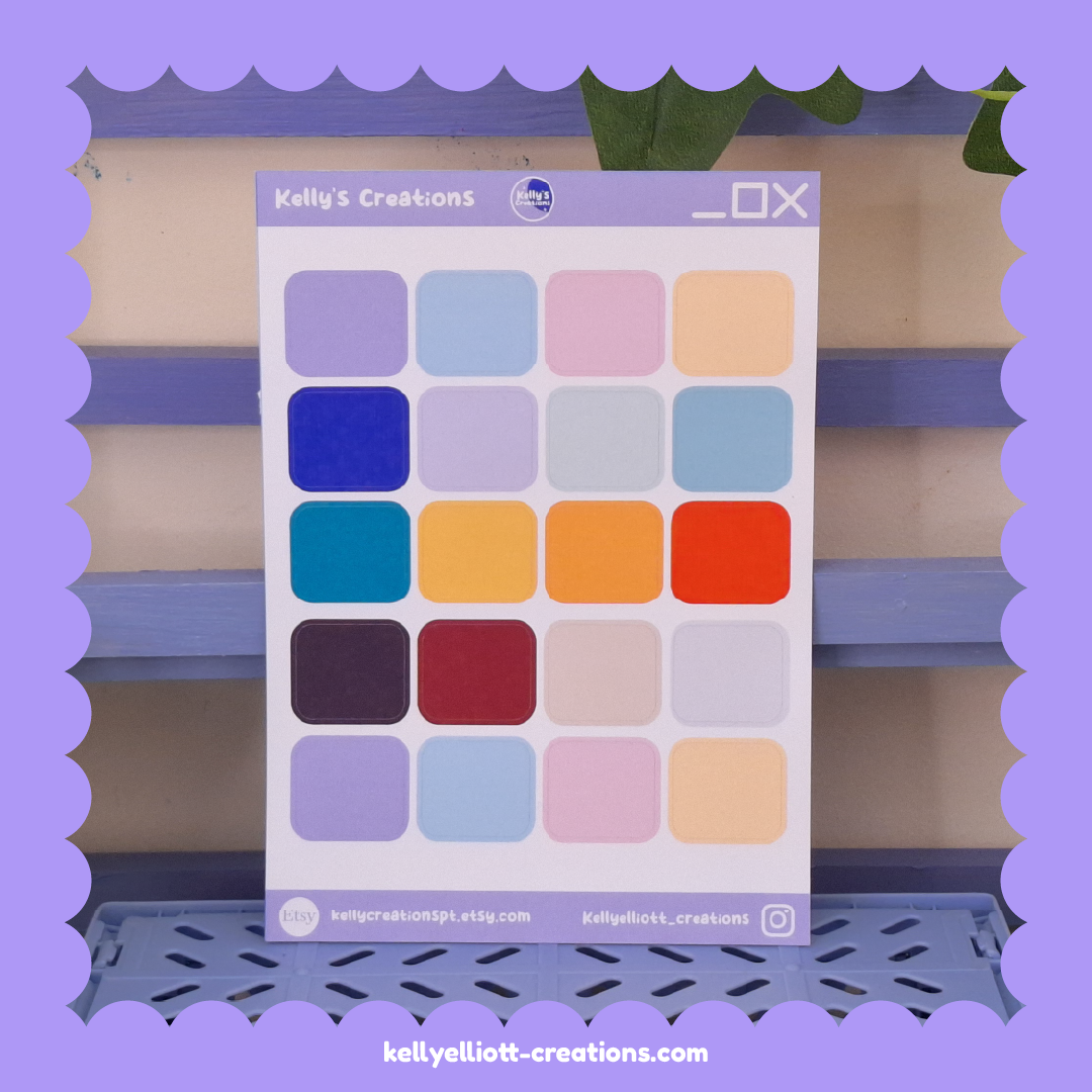 ROUNDED BOXES - DIY Sticker Sheet Kit | Digital Download with Cut Files