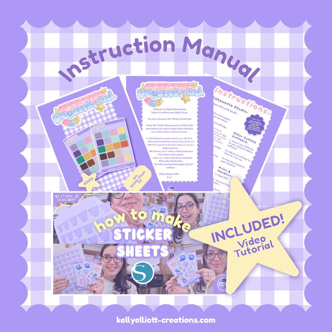 ROUNDED BOXES - DIY Sticker Sheet Kit | Digital Download with Cut Files