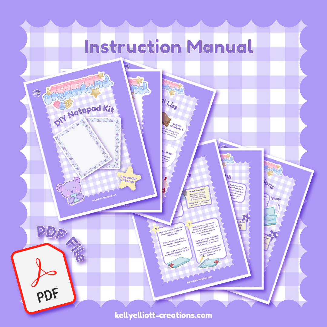 LAVENDER FLORALS - DIY Notepad Kit | Digital Download & How To Manual