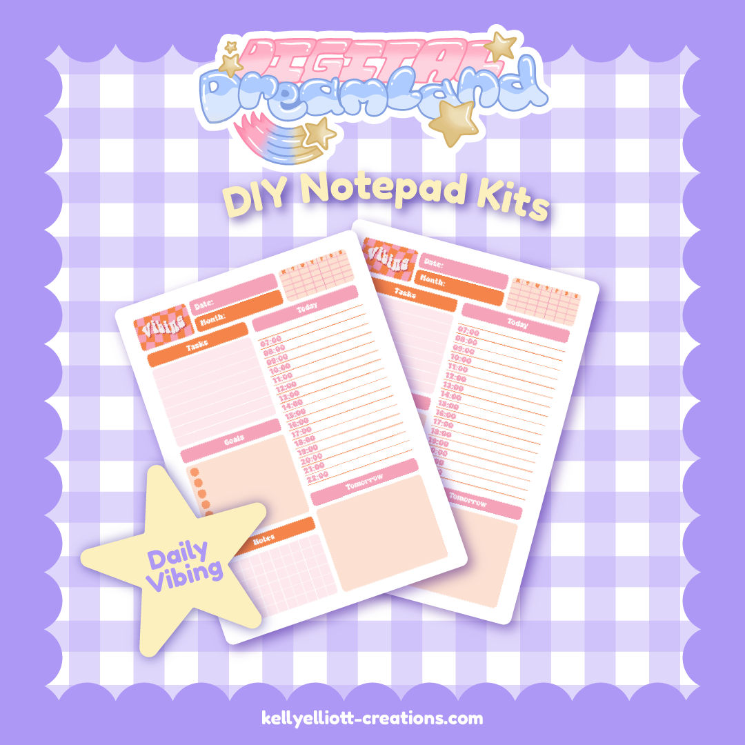 DAILY VIBING - DIY Notepad Kit | Digital Download & How To Manual