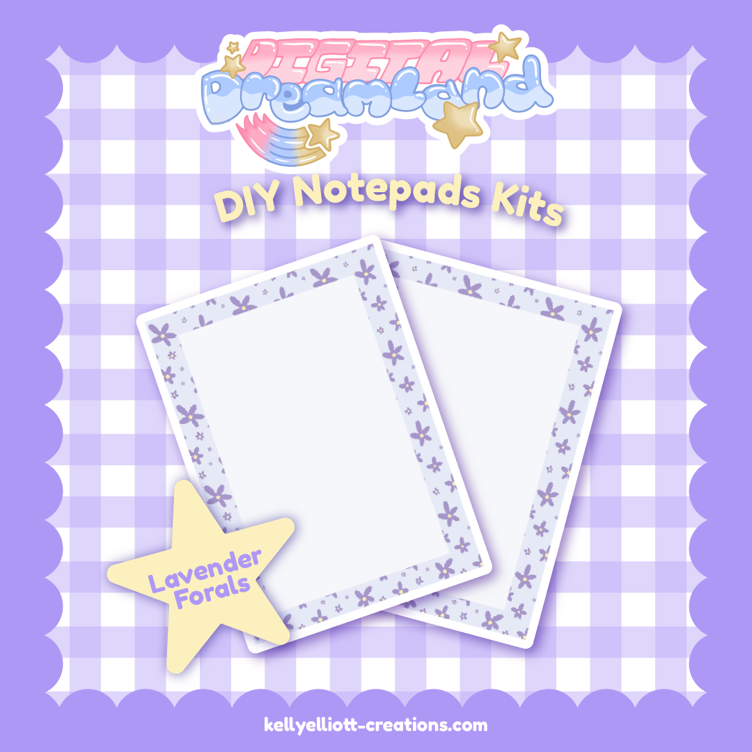 LAVENDER FLORALS - DIY Notepad Kit | Digital Download & How To Manual