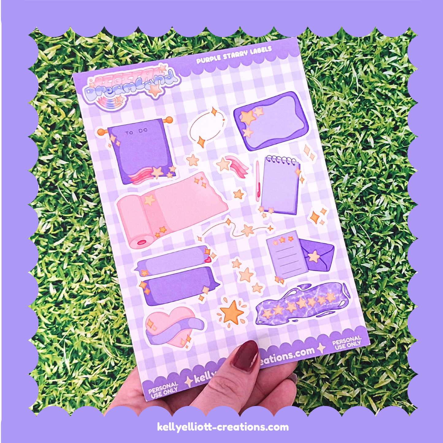 STARRY PURPLE LABELS - DIY Sticker Sheet Kit | Digital Download with Cut Files