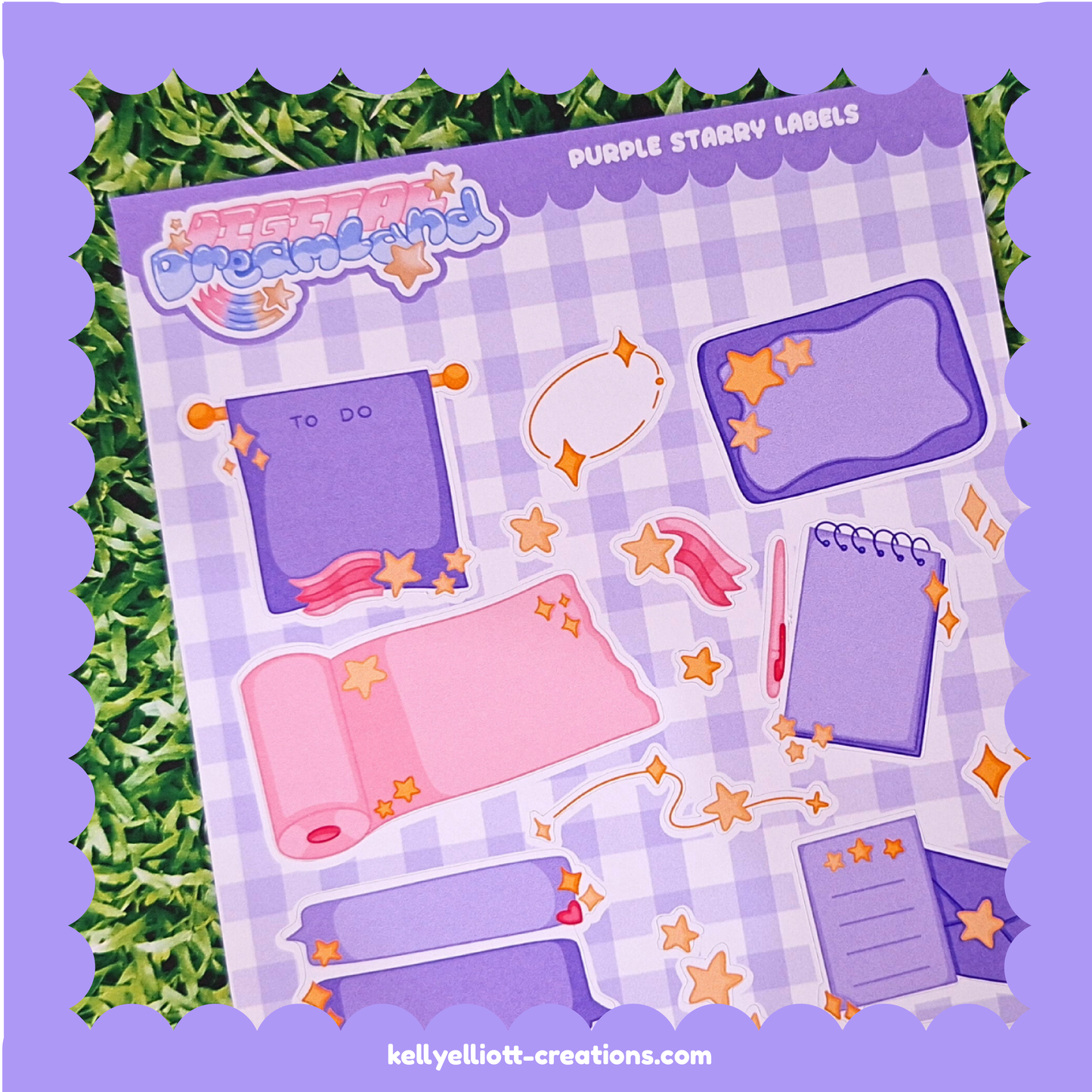 STARRY PURPLE LABELS - DIY Sticker Sheet Kit | Digital Download with Cut Files