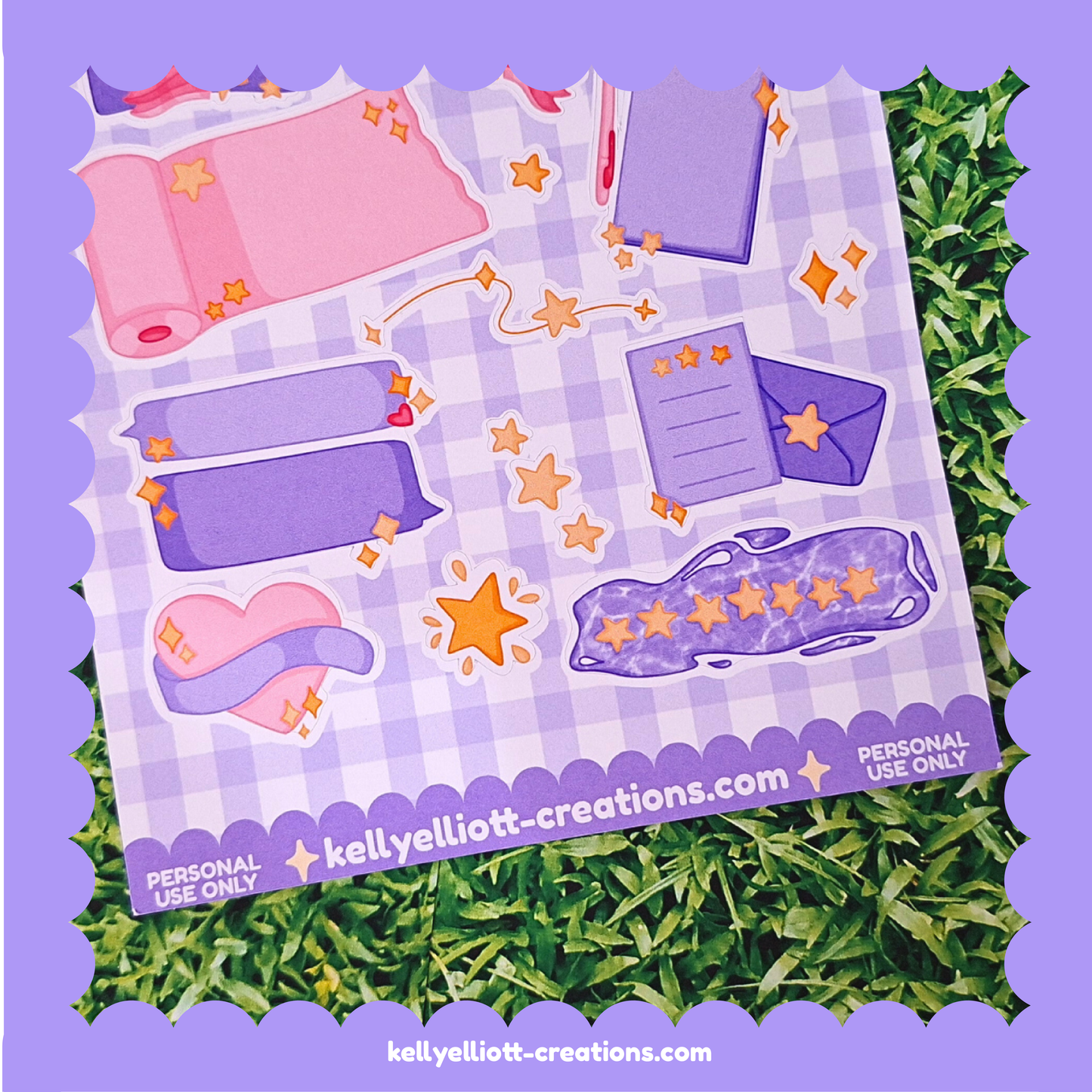 STARRY PURPLE LABELS - DIY Sticker Sheet Kit | Digital Download with Cut Files