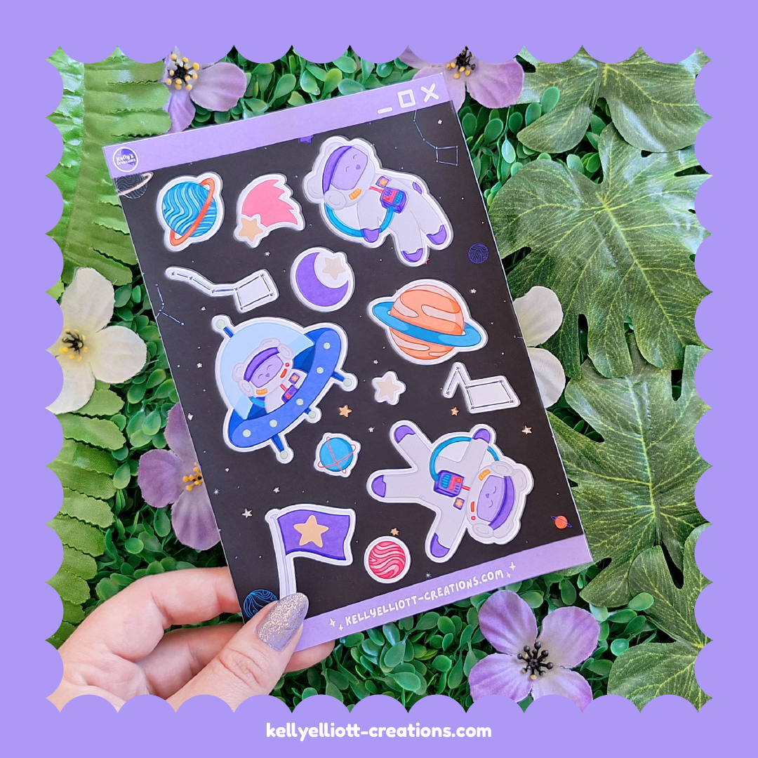 SPACED OUT - DIY Sticker Sheet Kit | Digital Download with Cut Files